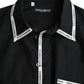 Dolce & Gabbana Black Collared Long Sleeve Cotton Casual Shirt