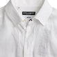 Dolce & Gabbana White Linen Long Sleeve Dress MARTINI Shirt