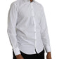 Dolce & Gabbana White Cotton Long Sleeve Dress MARTINI Shirt