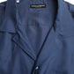 Dolce & Gabbana Blue Silk Long Sleeve Lounge Casual Shirt