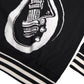 Dolce & Gabbana Black White Guitar Print Silk Pullover Sweater