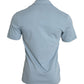 Dolce & Gabbana Light Blue Logo Cotton Collared Polo T-shirt