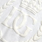 Dolce & Gabbana White Logo Embossed Cotton Crewneck T-shirt