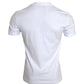 Dolce & Gabbana White Cotton DG Applique Men Casual T-shirt