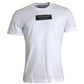 Dolce & Gabbana White Cotton DG Applique Men Casual T-shirt