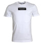 Dolce & Gabbana White Cotton DG Applique Men Casual T-shirt