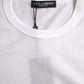 Dolce & Gabbana White Cotton Round Neck Short Sleeve T-shirt