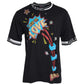 Dolce & Gabbana Black Cotton Graphic Print Crewneck T-shirt