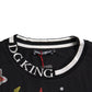 Dolce & Gabbana Black Cotton Graphic Print Crewneck T-shirt