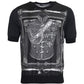 Dolce & Gabbana Black Cashmere Silk Jacket Print T-shirt