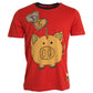 Dolce & Gabbana Red Cotton Top 2019 Year of the Pig T-shirt