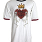 Dolce & Gabbana White King Of Love Cotton Men T-shirt