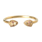 Nialaya Gold CZ Lion Bangle Bracelet Women