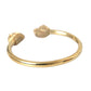 Nialaya Gold CZ Lion Bangle Bracelet Women