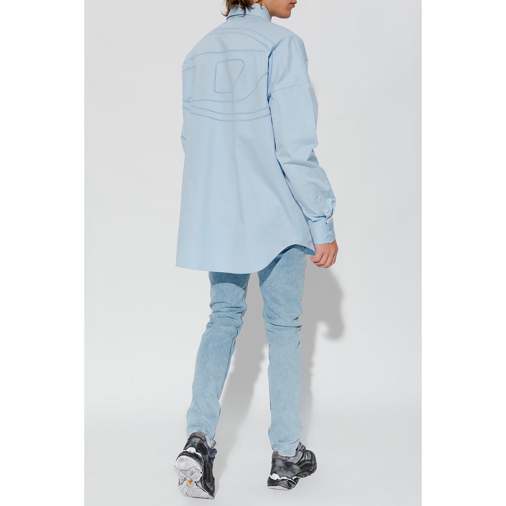 Diesel Light Blue Cotton Jeans & Pant