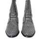 Dolce & Gabbana Black Rhinestone Crystal Chelsea Boots Shoes