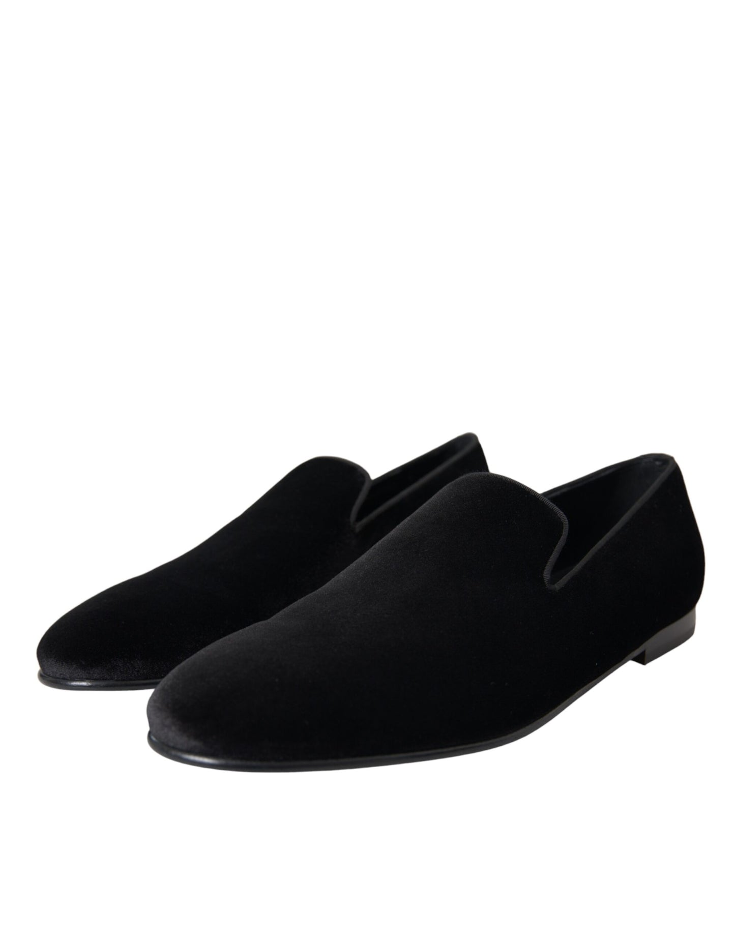 Dolce & Gabbana Black Suede Loafers Formal Dress Slip On Shoes