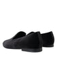 Dolce & Gabbana Black Suede Loafers Formal Dress Slip On Shoes