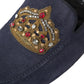 Dolce & Gabbana Blue Leather Suede Crystal Crown Loafers Shoes