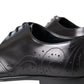 Dolce & Gabbana Black Leather Derby Men Formal Shoes Dress