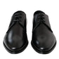 Dolce & Gabbana Black Leather Derby Men Formal Shoes Dress