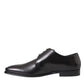 Dolce & Gabbana Black Leather Derby Men Formal Shoes Dress