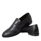 Dolce & Gabbana Black Brown Leather Loafer Men Dress Shoes