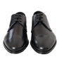 Dolce & Gabbana Black Leather Derby Formal Dress Men Shoes