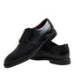 Dolce & Gabbana Black Leather Oxford Wingtip Formal Men Shoes