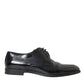 Dolce & Gabbana Black Patent Leather Derby Formal Dress Shoes