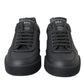 Dolce & Gabbana Black Miami Leather Low Top Sneakers Men Shoes