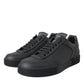 Dolce & Gabbana Black Miami Leather Low Top Sneakers Men Shoes