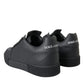 Dolce & Gabbana Black Miami Leather Low Top Sneakers Men Shoes