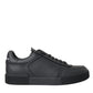 Dolce & Gabbana Black Miami Leather Low Top Sneakers Men Shoes