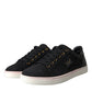 Dolce & Gabbana Black Suede Leather Men Low Top Sneakers Men Shoes