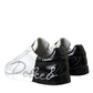 Dolce & Gabbana White Black Leather Logo Low Top Sneakers Shoes