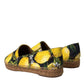 Dolce & Gabbana Multicolor Lemon Slip On Espadrilles Shoes