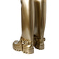 Dolce & Gabbana Metallic Gold Rubber PVC Rain Boots Shoes