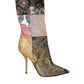 Dolce & Gabbana Multicolor Patchwork Print Heeled Boots Shoes