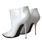 Dolce & Gabbana White Pearl Leather Pumps Heels Boots Shoes