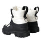 Dolce & Gabbana Black White Logo Padded Trekking Boots Shoes