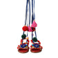 Dolce & Gabbana Multicolor Pom Pom Fur Wrap Sandals Shoes