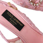 Dolce & Gabbana Pink Taormina Lace Crystal Heel Slingbacks Shoes