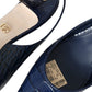 Dolce & Gabbana Dark Blue Croc Leather Slingbacks Shoes