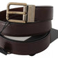 Dolce & Gabbana Brown Leather Gold Buckle Men Belt