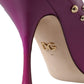 Dolce & Gabbana Purple Embellished High Heels Pumps Shoes