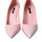 Dolce & Gabbana Light Pink Patent Leather Pumps Heels Shoes