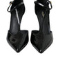 Dolce & Gabbana Black Patent Leather T-strap Heel Pumps Shoes