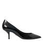 Dolce & Gabbana Black Patent Leather Heels Pumps Shoes