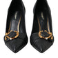 Dolce & Gabbana Black Devotion Leather Heels Pumps Shoes